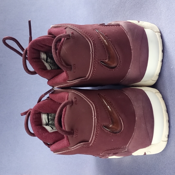 Nike Air More Uptempo Burgundy Athletic Shoes "Night Maroon" - Picture 8 of 13